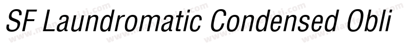SF Laundromatic Condensed Oblique字体转换